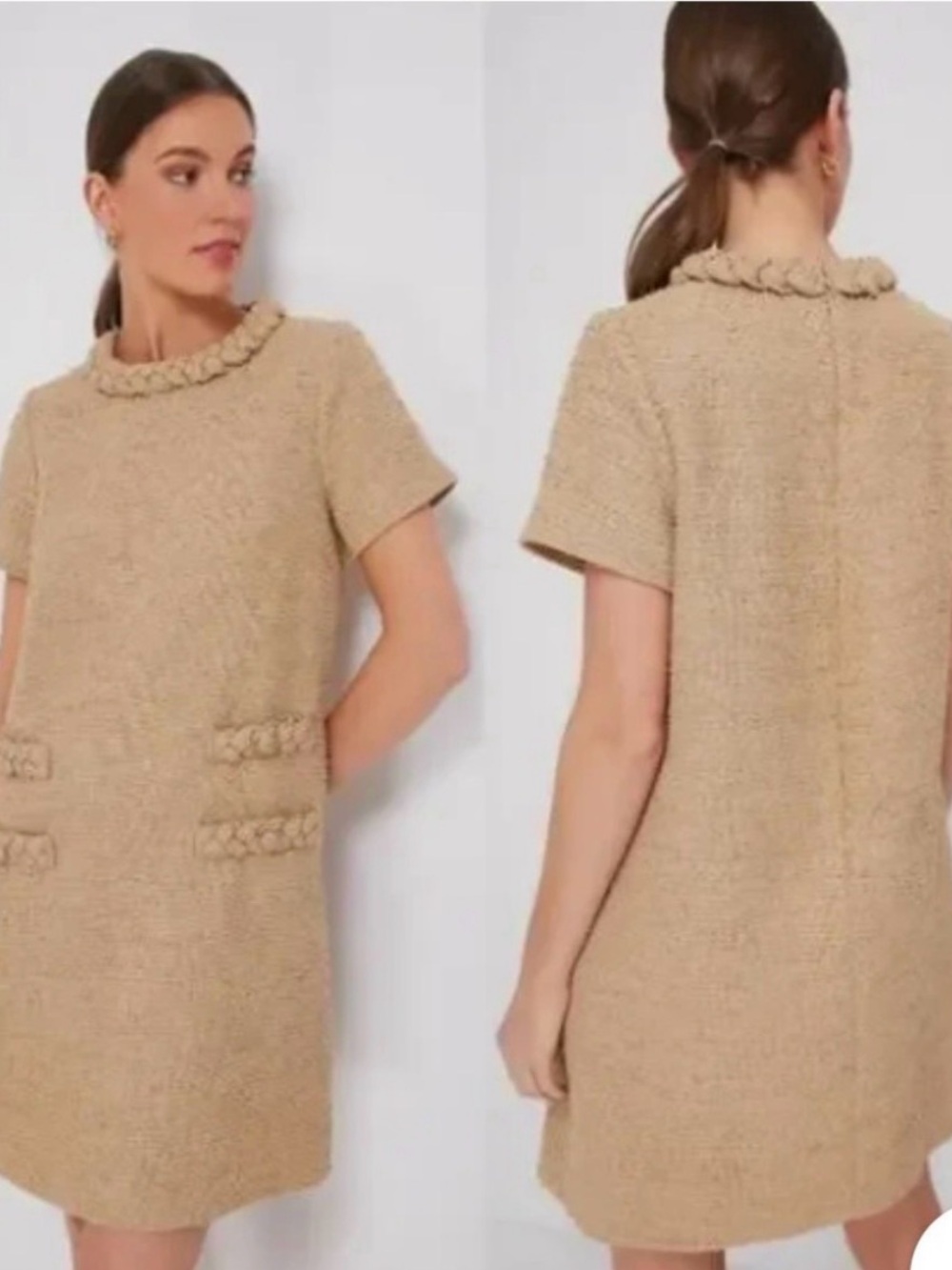 Tuckernuck Jackie Mini Shift Dress in Croissant - Picture 2 of 5